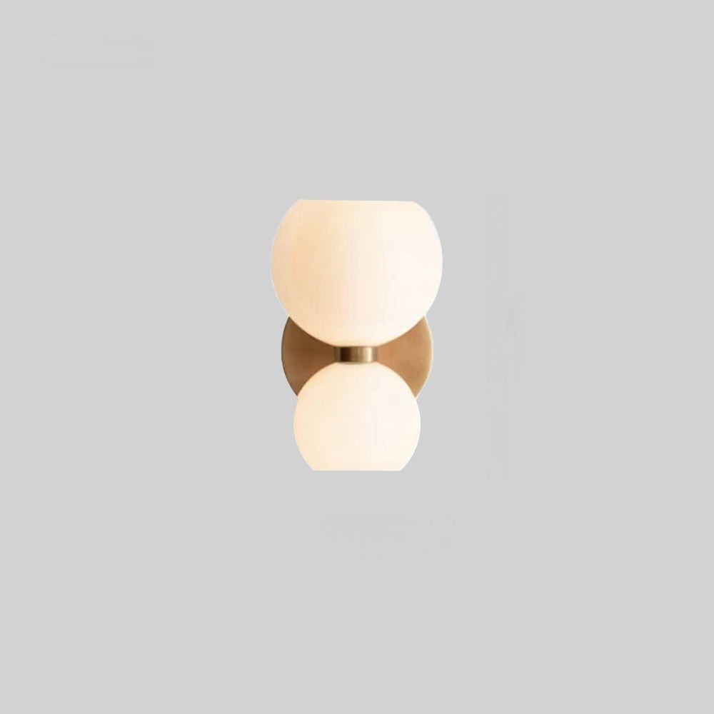 Salubora Modern Hourglass LED Wall Lamp Metal/Glass White Living Room