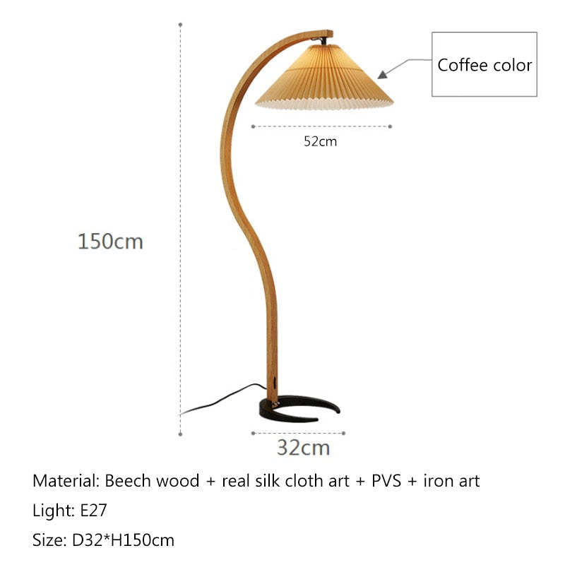 Punubak Unique LED Floor Lamp, Wood/Metal, Living Room