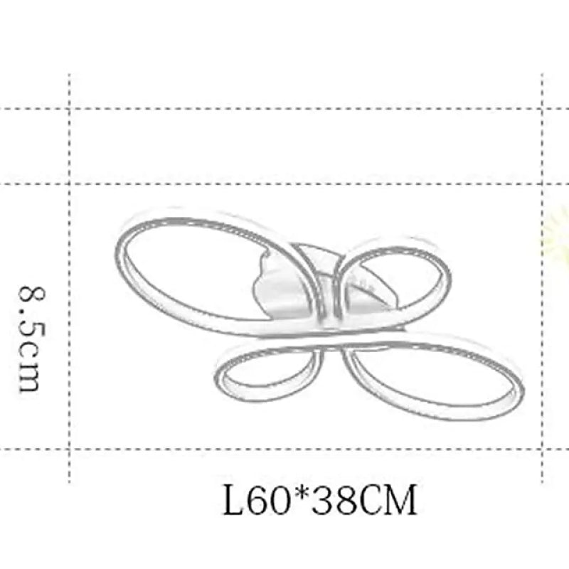 Rori Modern LED Multi Rings Flush Mount Ceiling Light, Brown/White-Neutral Decor