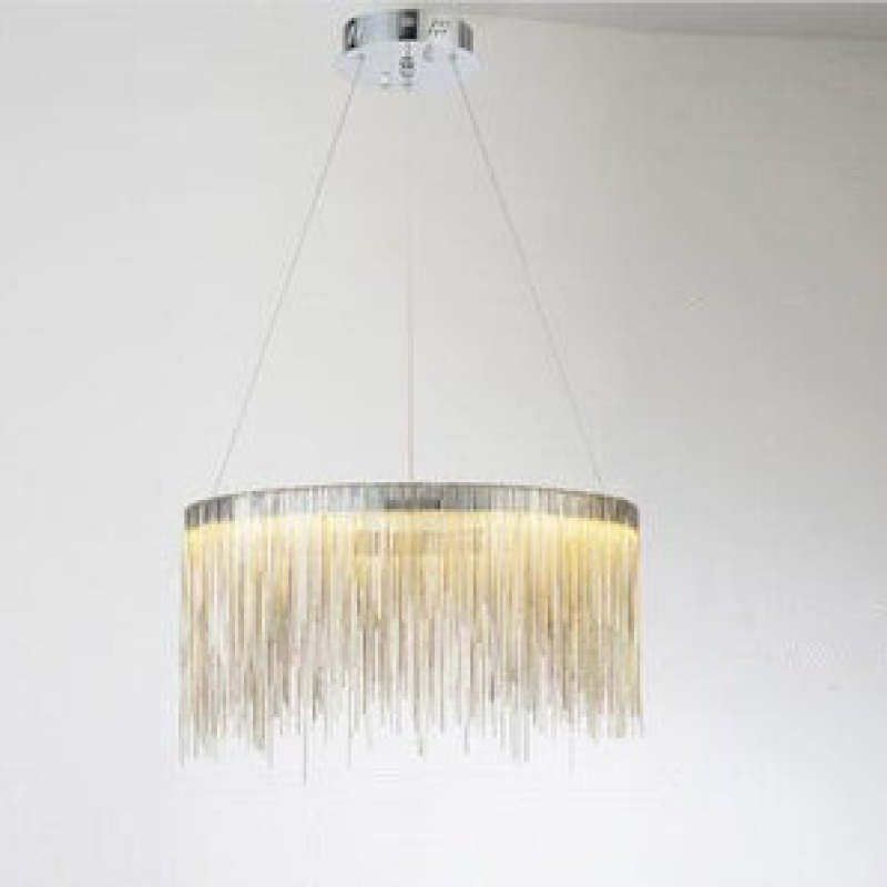 Potenor Tassel Chain Art Deco Pendant Light Silver/Gold Living Room/Hall