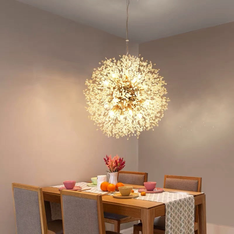 Wagebor Elegant Dandelion Minimalist Luxury Pendant Light, Gold/Chorme
