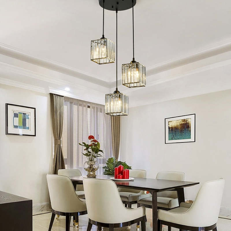 Maruvo Pendant Light Modern Cluster Cylinder Glass-Neutral Decor