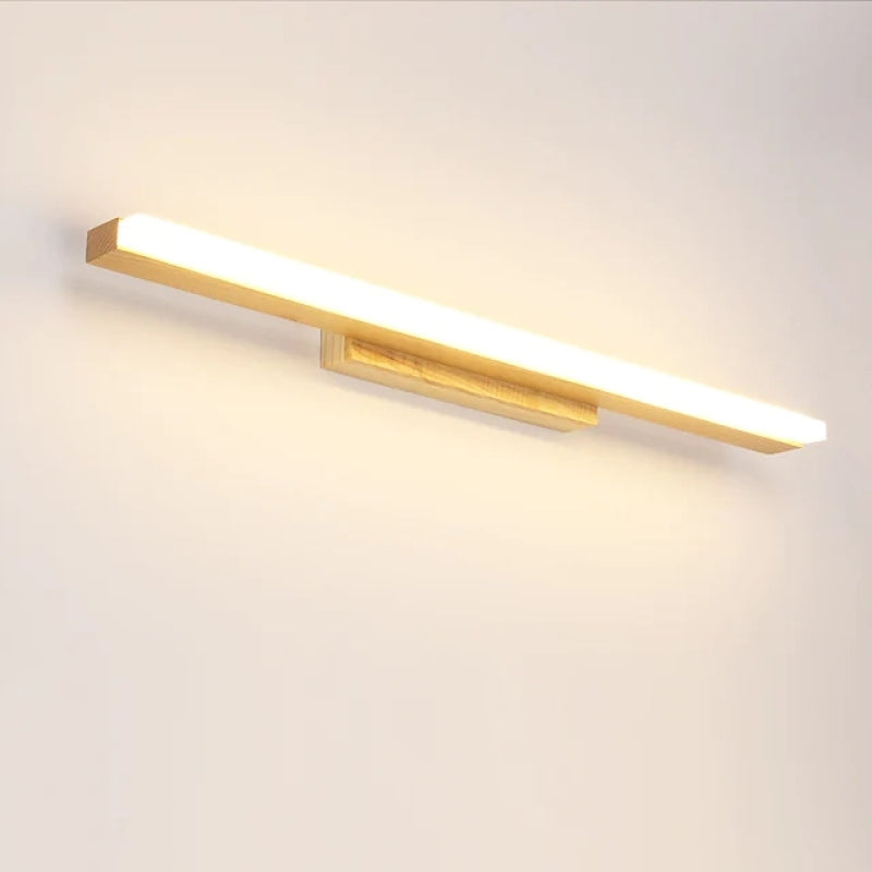 Wokedid Modern Minimalist Linear Wooden Wall Lamp, Wood/Walnut