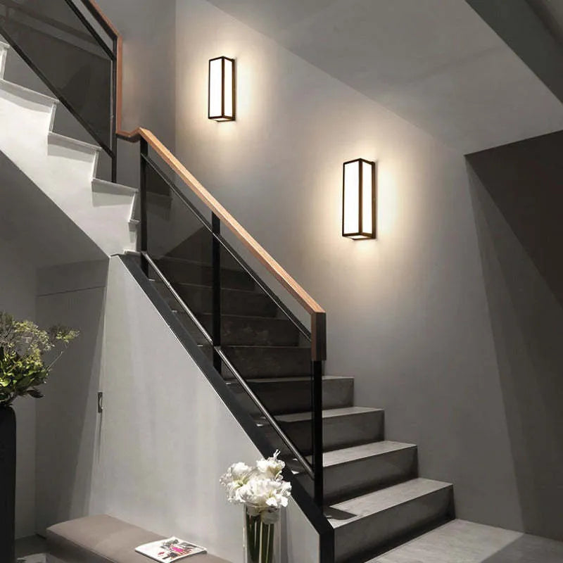 Noven Wall Lamp Modern Waterproof Cross Outdoor Black-Neutral Decor