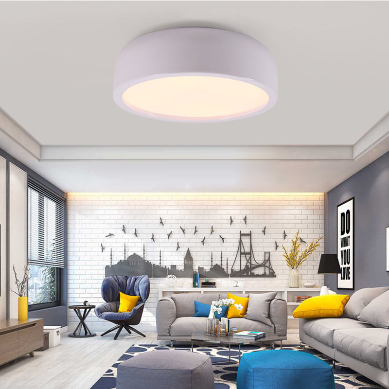 Febagin Modern Dish Shaped Metal Ceiling Light, Black/White
