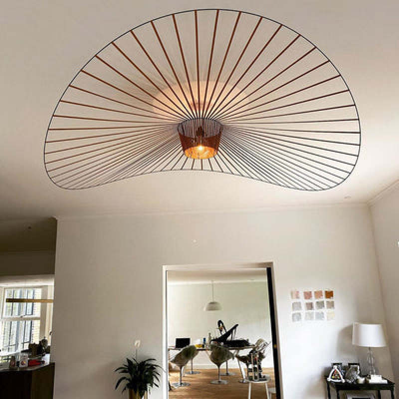 Xelion Pendant Light Modern Flower Fabric Black/White/Gold/Brown-Neutral Decor