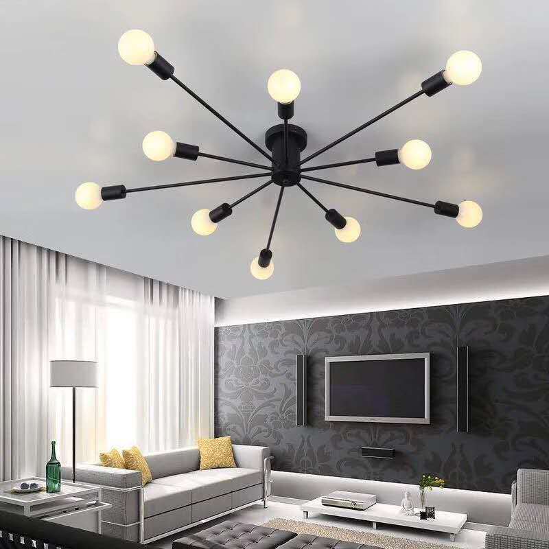 Koledal Modern Simple Flush Mount Ceiling Light, 6/8/10 Heads