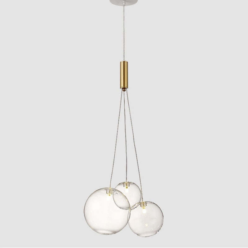 Karomen Glass Globe Bubble Pendant Light LED Stary