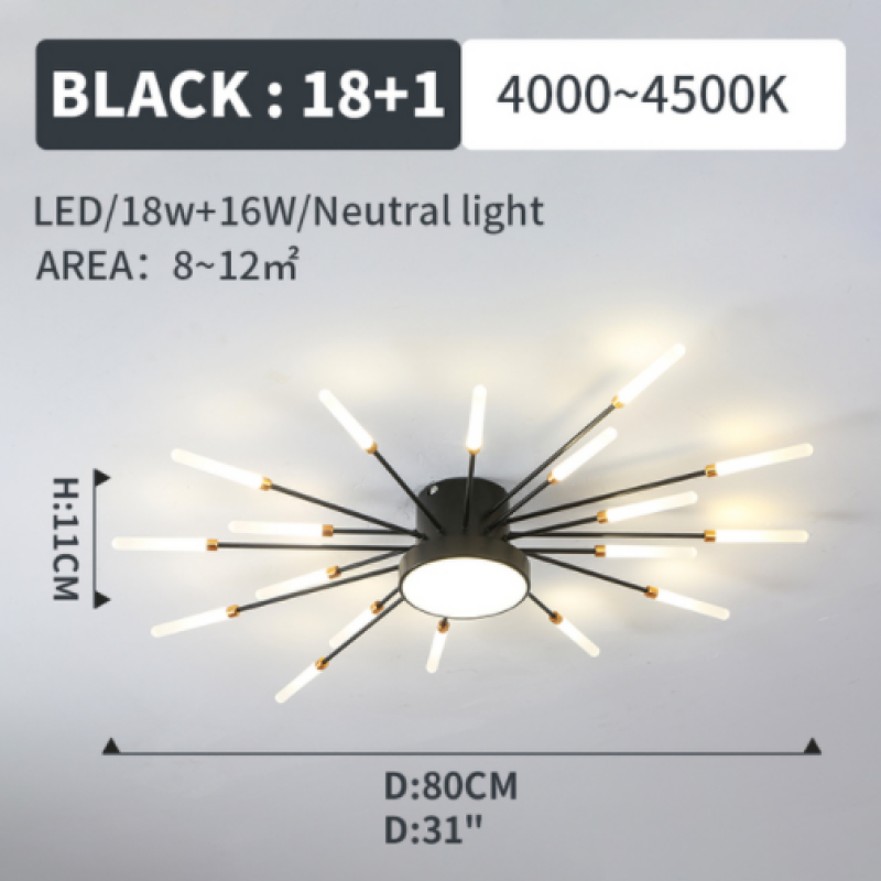 Vexor Modern Home Decoration Fireworks LED Ceiling Light-Neutral Decor