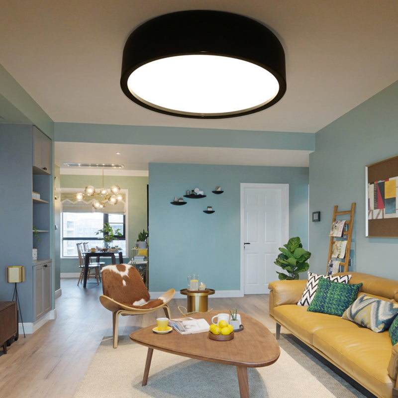 Febagin Modern Dish Shaped Metal Ceiling Light, Black/White