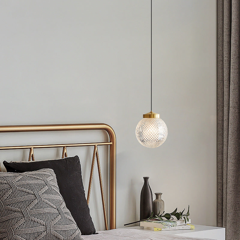 Milubik Modern Circle Glass Pendant Light for Bedroom & Hotel