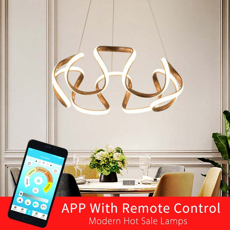 Evren Modern Irregular Flower Pendant Light, 3 Colors-Neutral Decor
