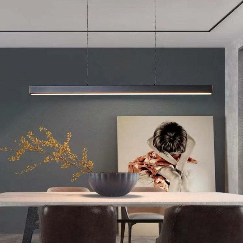 Lerin Modern Linear LED Pendant Light Black/Brown-Neutral Decor