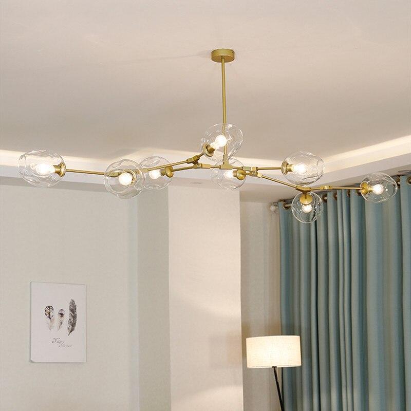 Zerin Nordic Modern Glass Pendant Light Clear Bubble-Neutral Decor