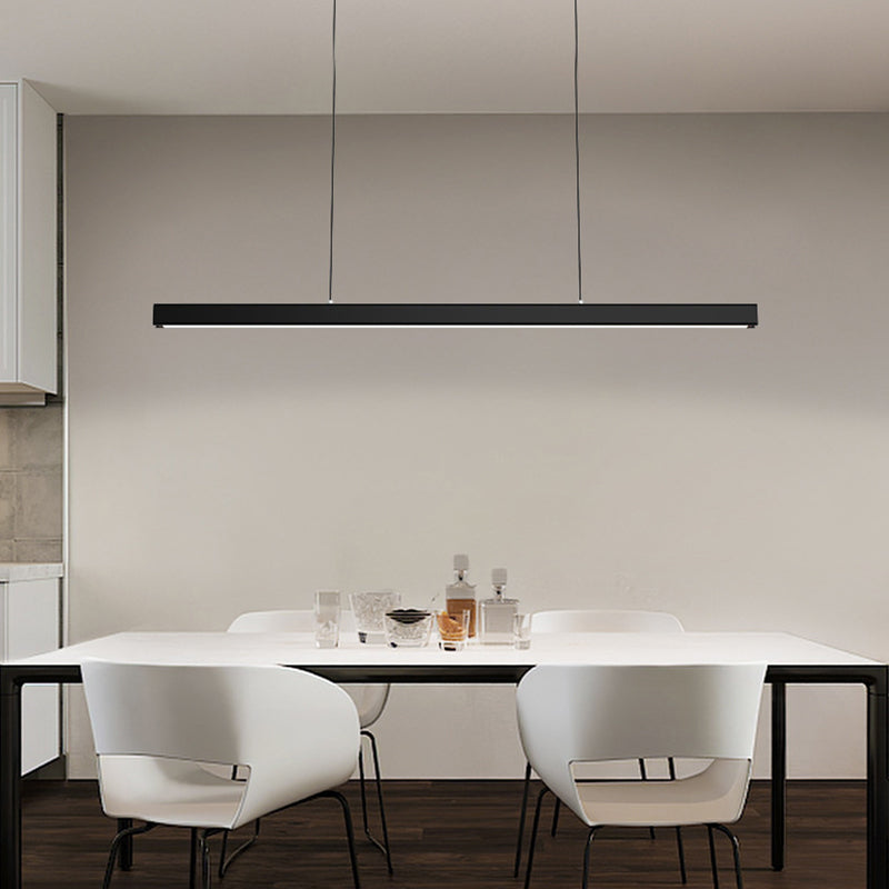 Eron Minimalist Classic Black & White Linear Pendant Light-Neutral Decor