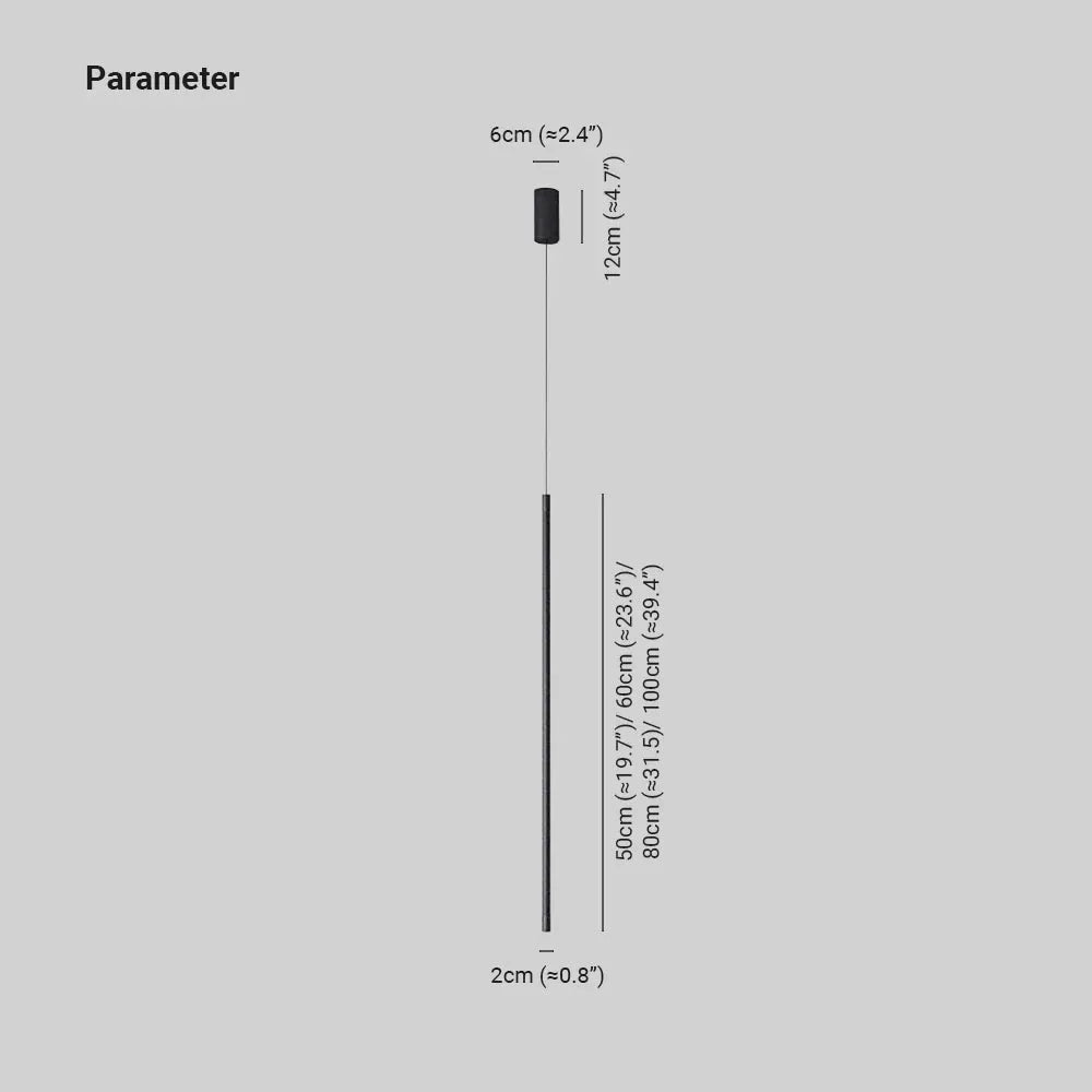 Tavix Minimalist Linear Pendant Light Bedside, Black-Neutral Decor