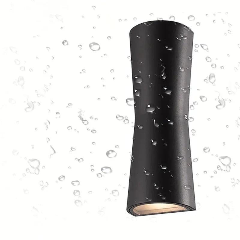Arkyn Minimalist Torch Outdoor Wall Lamp Waterproof, Black/White-Neutral Decor