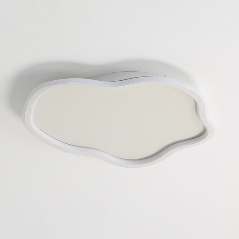 Fivedis Modern Metal/ Flush Mount Ceiling Lights, White/Black