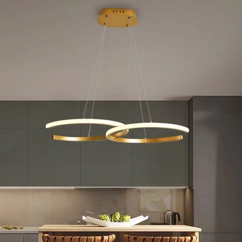 Hitosem Modern Minimalist Pendant Light, Double-C