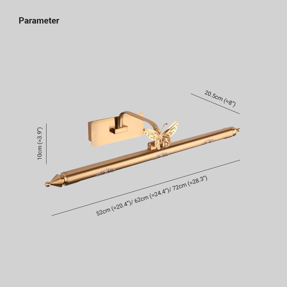 Semitus Retro Butterfly Metal/ Wall Lamp, Champagne Gold