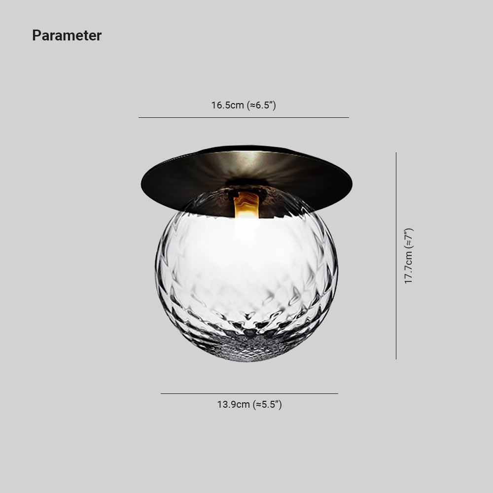 Arvion Wall Lamp Chic Sphere Glass-Neutral Decor