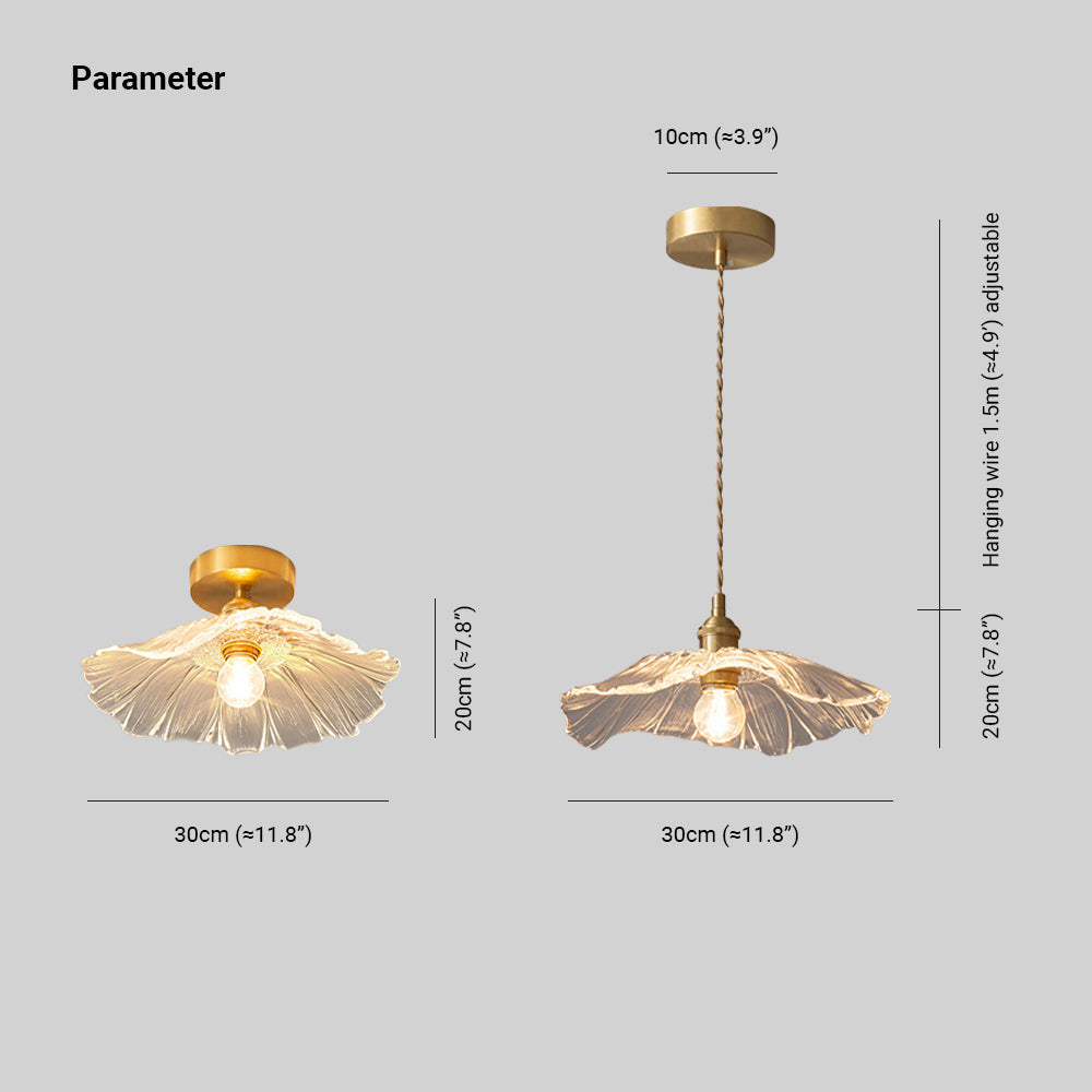 Lavor Flower Glass Ceiling/Pendant Light-Neutral Decor