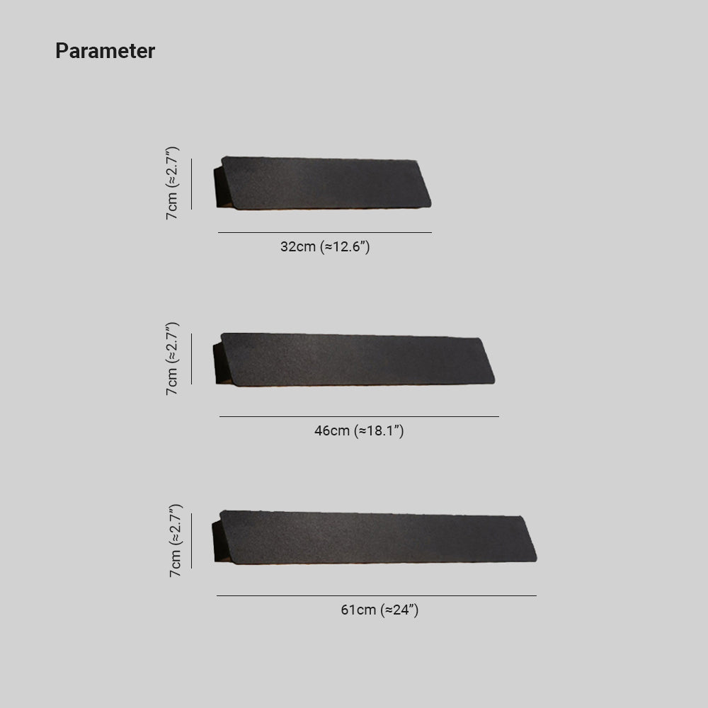 Mubetas Industrial Linear Metal Outdoor Wall Lamp, Black/White