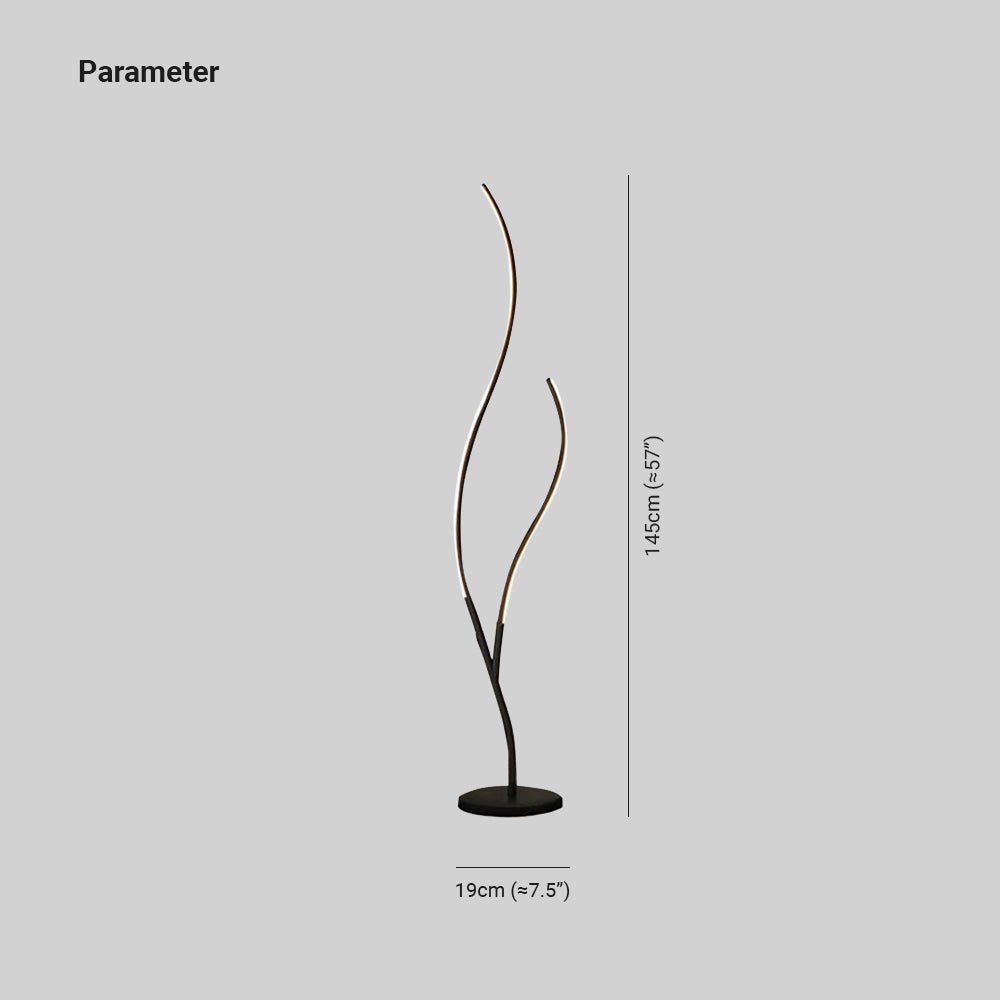 Vugored Modern Simple Floor Lamp, Black & White