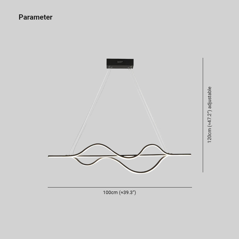 Penives Modern Wave Pendant Light, 3 Colour