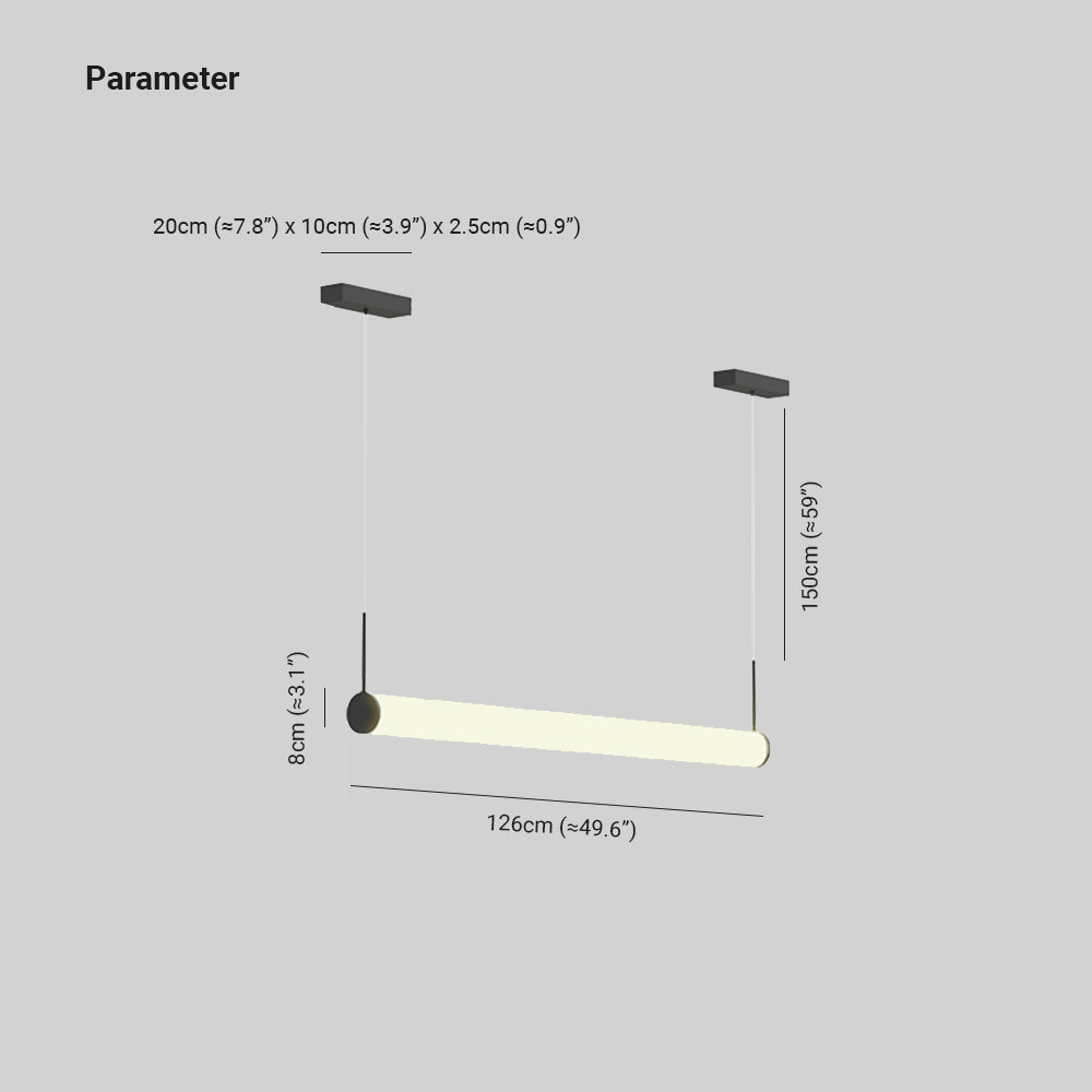 Lametal Modern Cylinder White Pendant Light, Metal/