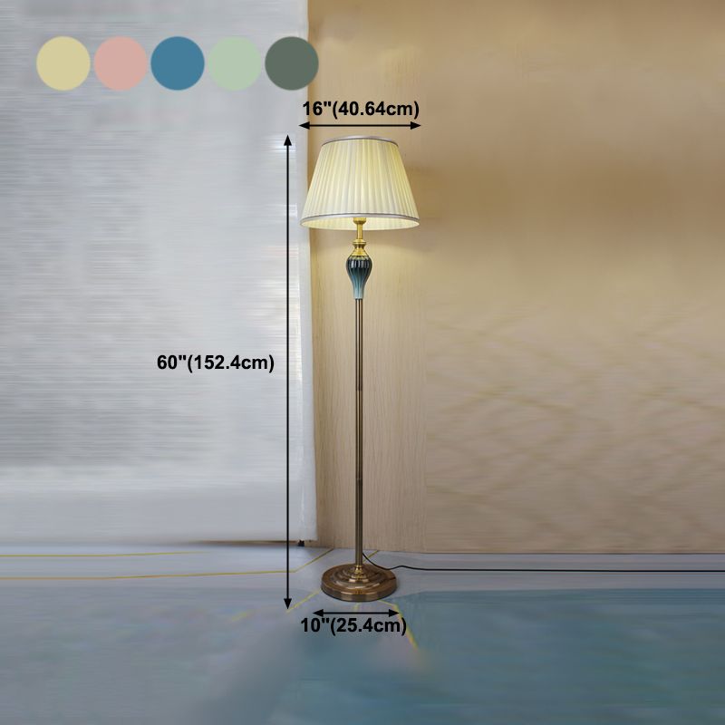Wagomul Antique Floor Lamp, Multi Colors, Metal/Fabric, Bedroom