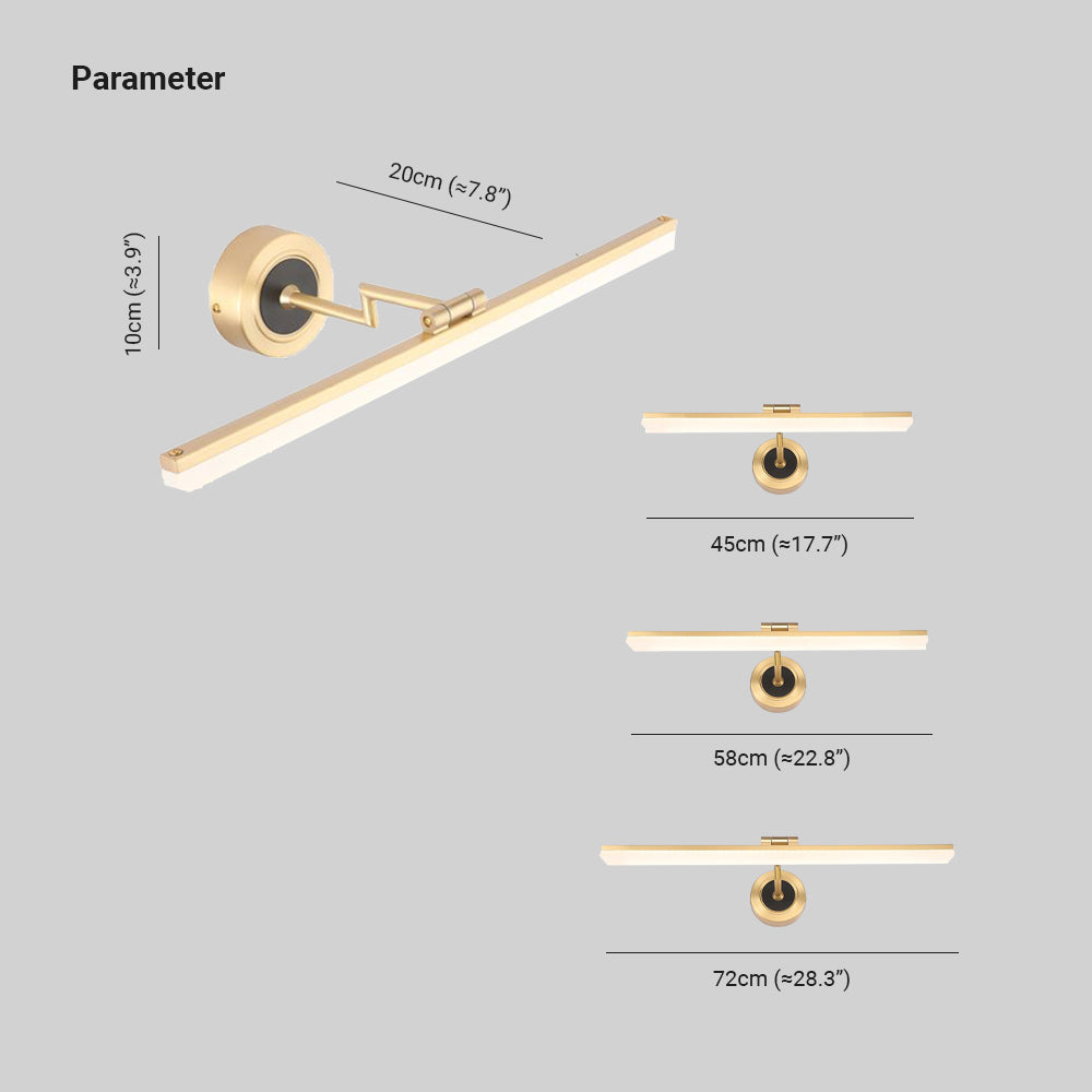 Ginovet Vintage Linear Metal/ Wall Lamp, Black/Gold