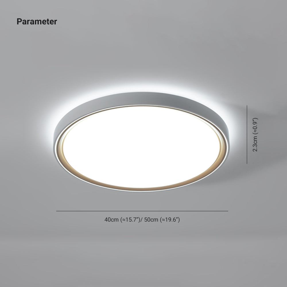 Somikem Minimalist Round/Square Metal/ Flush Mount Ceiling Light, Gold