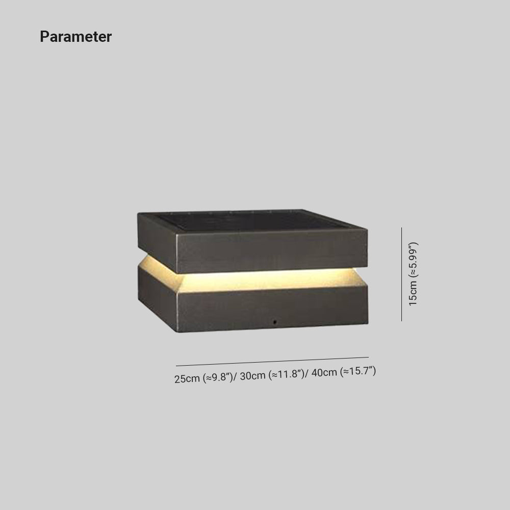 Corvex Outdoor Lamp Modern Concave Black Solar-Neutral Decor