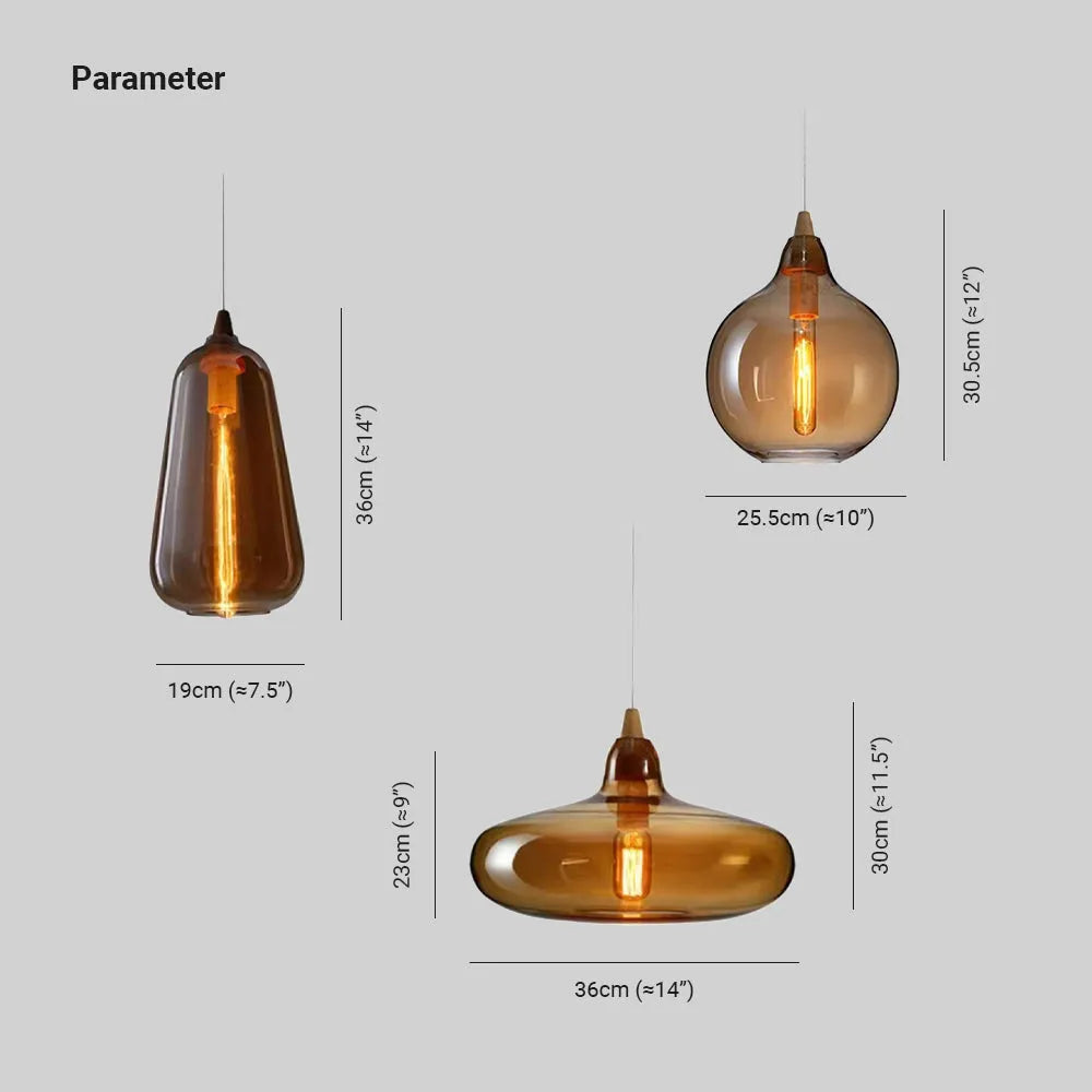 Sorvex Pendant Light Amber Glass-Neutral Decor