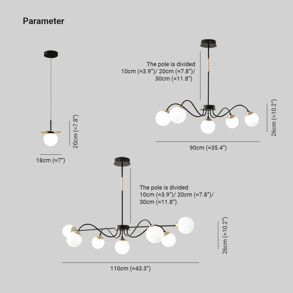 Manekod Chandelier, 1/5/7 Heads