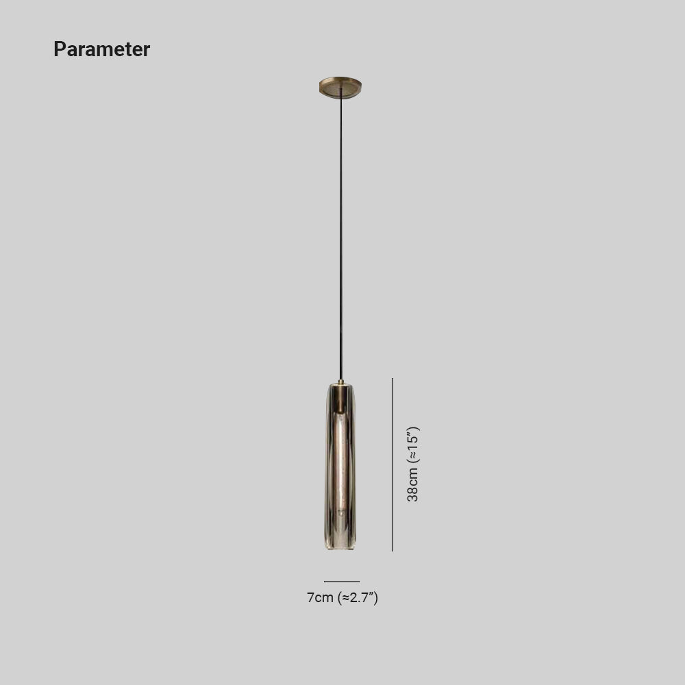 Orinex Brass Designer Glass Pendant Lamp Smoky-Neutral Decor
