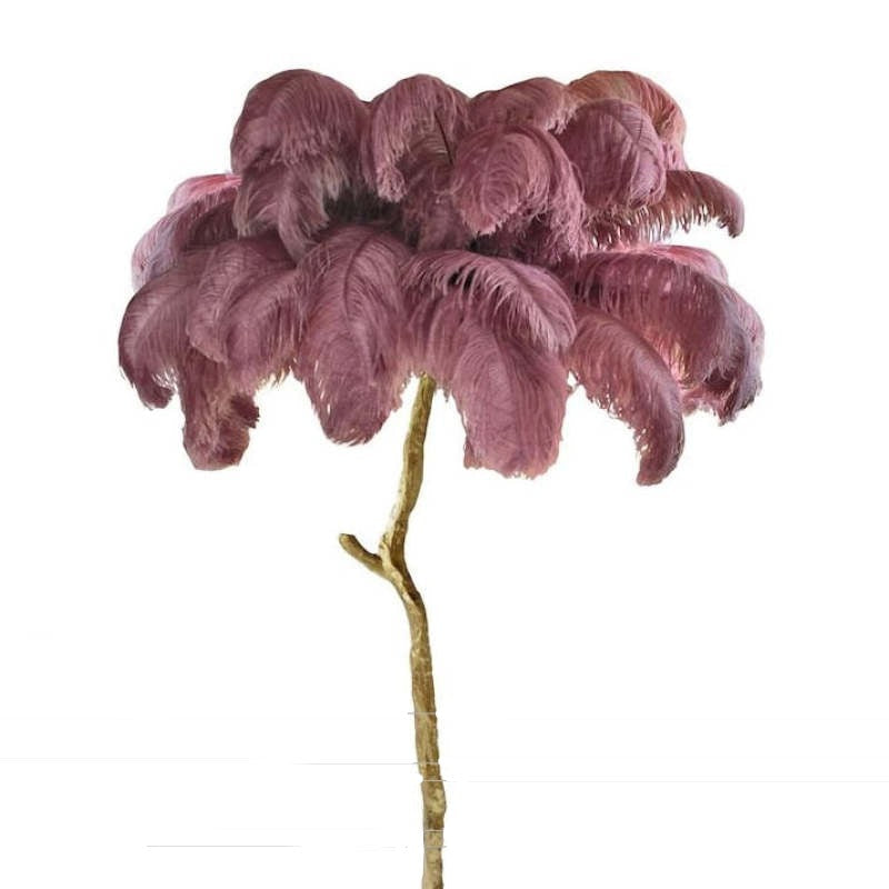 Salenor Nordic Luxury Unique Ostrich Feather Floor Lamp/Table Lamp-Neutral Decor