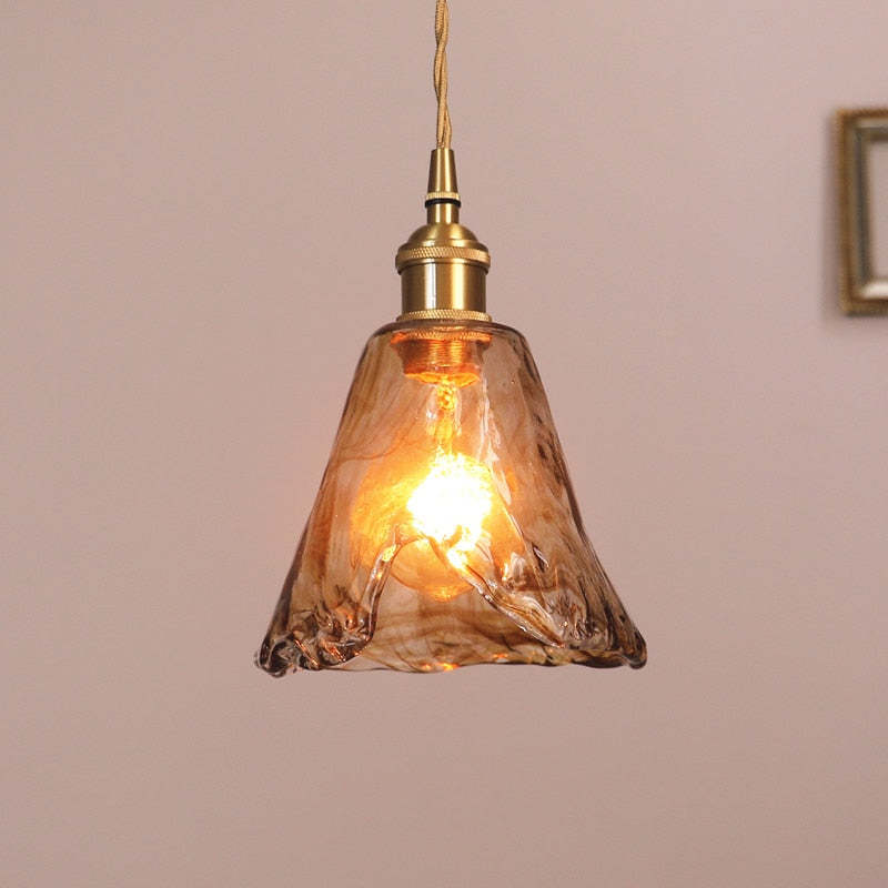 Evin Pendant Light Glass&Brass-Neutral Decor
