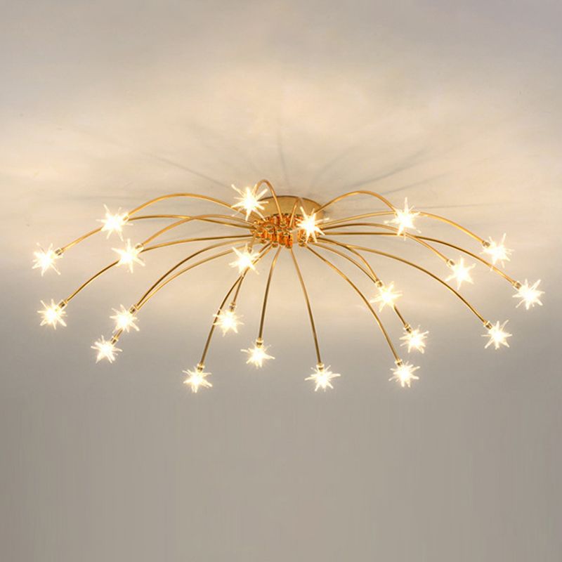 Riteluru Art Deco Starry Flush Mount Ceiling Light
