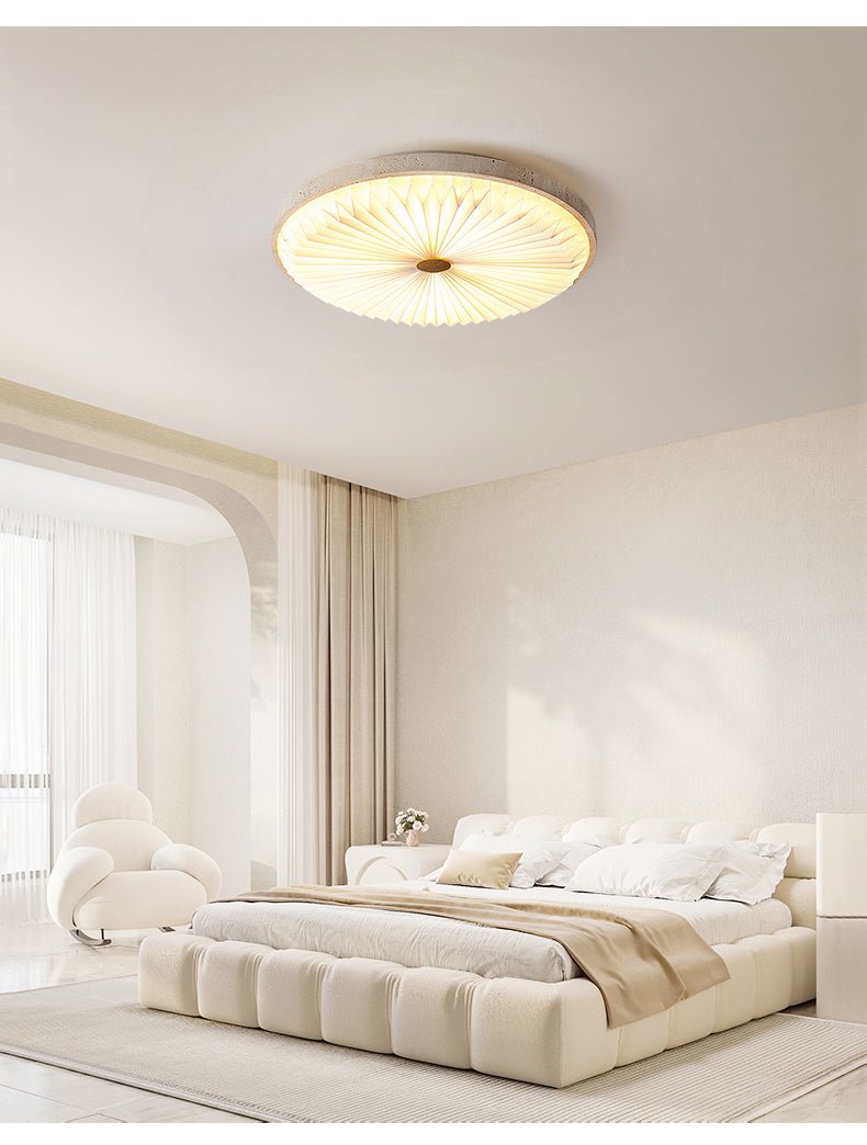 Ciloraris Textured Travertine Ceiling Light