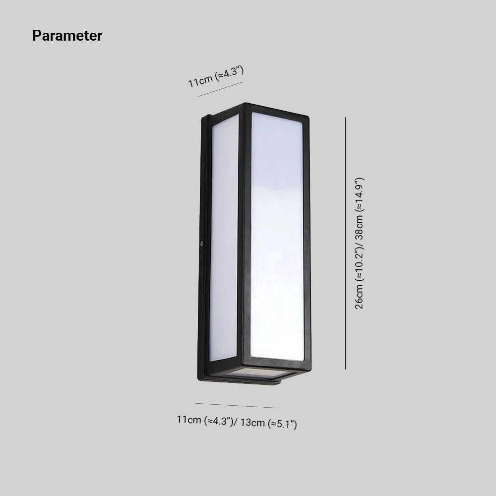 Noven Wall Lamp Modern Waterproof Cross Outdoor Black-Neutral Decor