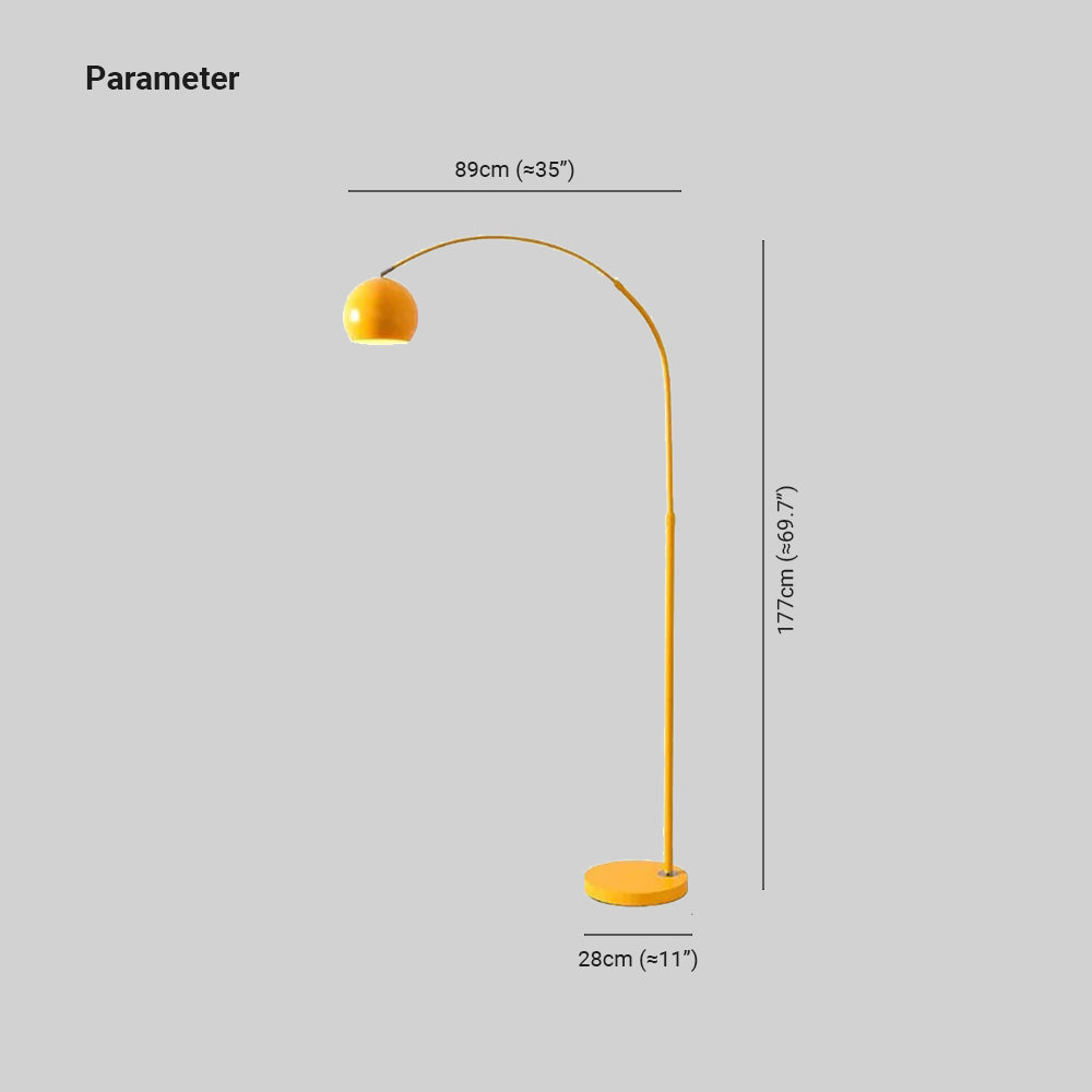 Bosadil Macaron Modern Fishing Arc Floor Lamp