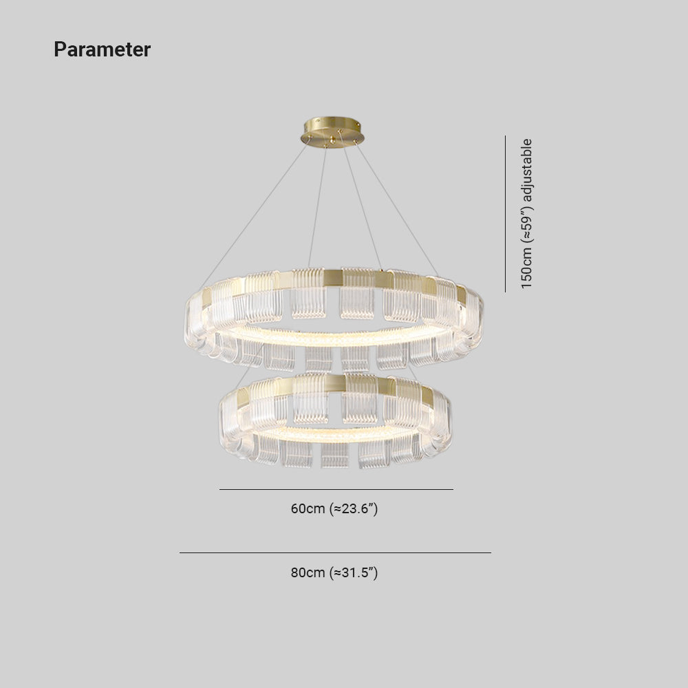 Maguvot Modern Ring Pendant Light, White/Gold