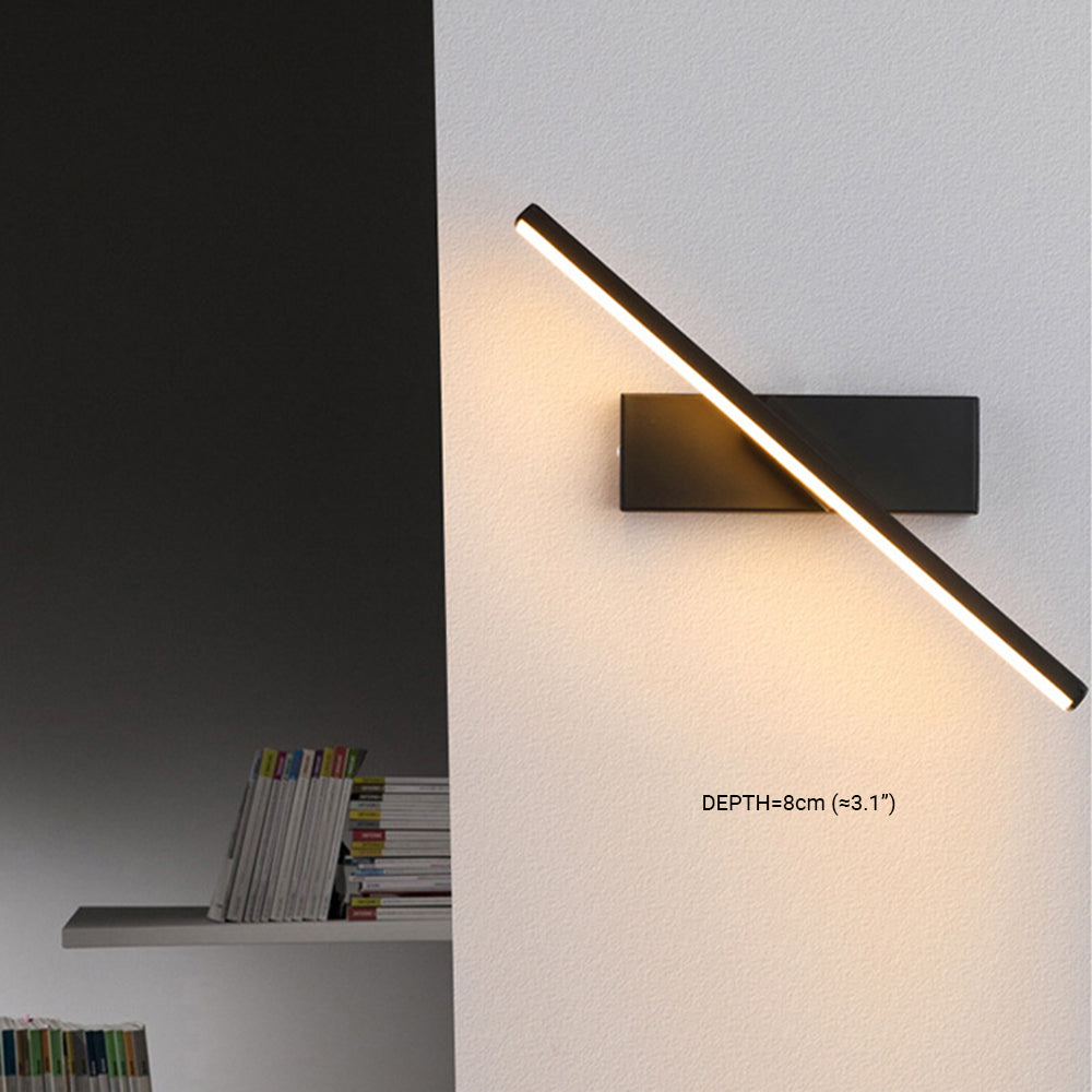 Darin Rotatable Wall Lamp for Bedroom, Black/White-Neutral Decor