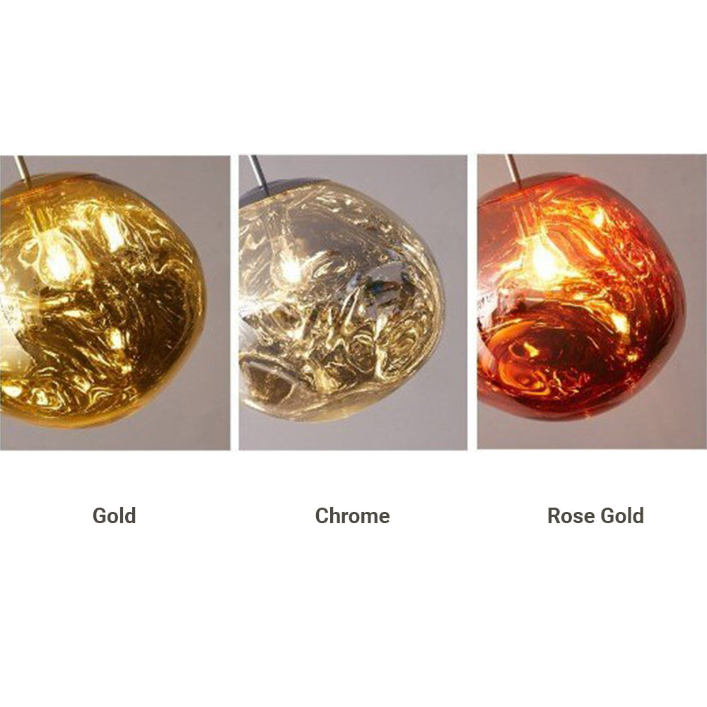 Rebogum Modern Globe Lava 3 Pendant Light Fixture