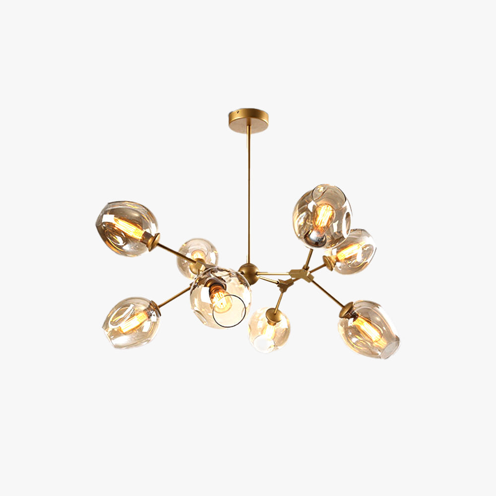 Pobibem Modern Bubble Metal Pendant Light, Black/Gold