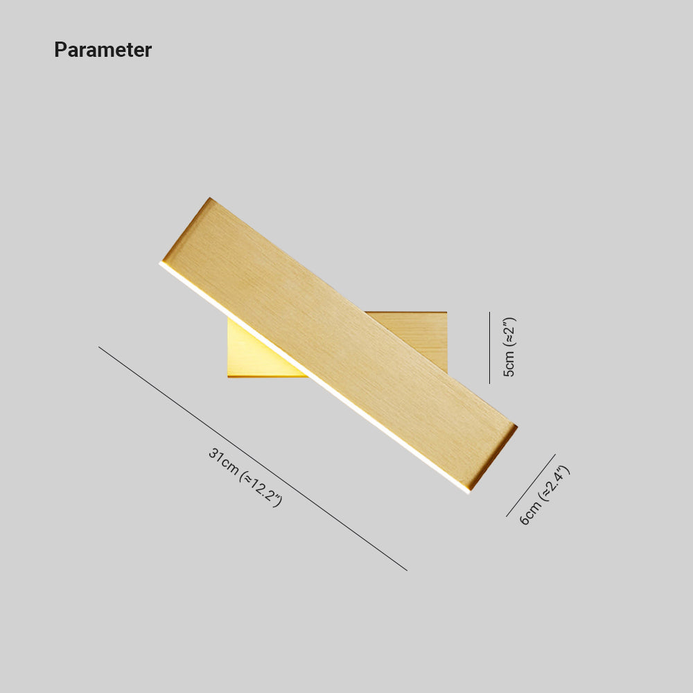 Lirel Rectangular Rotatable Wall Lamp-Neutral Decor