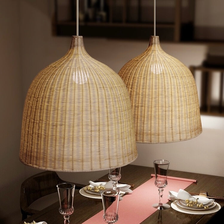 Piripot Modern Rattan Pendant Light Over Dining Table/Bedroom