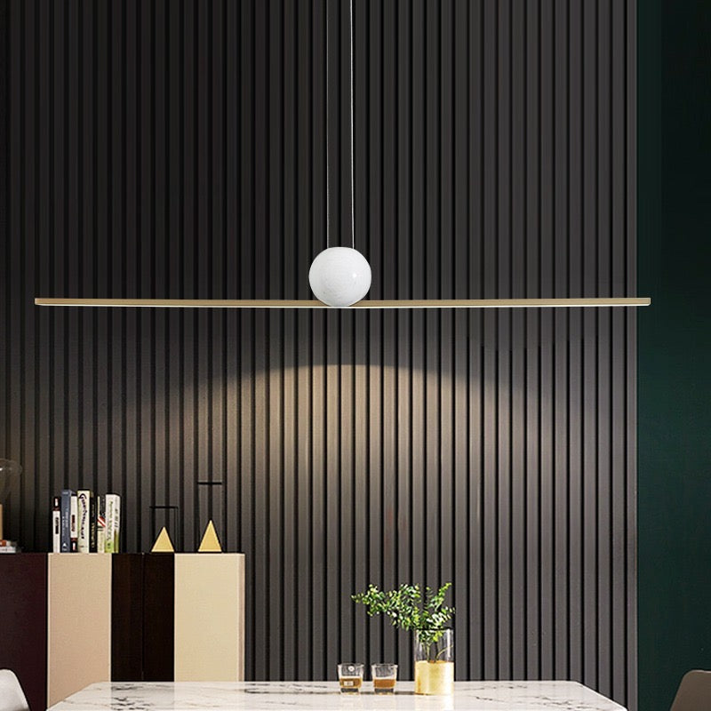 Topepan Minimalist Linear Bubble Pendant Light Marble
